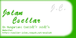 jolan csellar business card